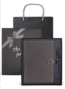 Set de Regalo de Cuaderno y Bolígrafo de PU Negro con Cubierta de Hebilla de Anillo para Regalos Ejecutivos de Oficina y Suministro de Papelería al por Mayor - Product Image 4