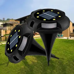 Năng lượng mặt trời chôn mặt đất ánh sáng 12LED mặt đất bãi cỏ ánh sáng Patio trang trí sân vườn ngoài trời mặt đất cắm đèn cảnh quan