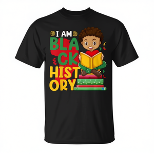T-shirt promotionnel pour tout-petits garçons, thème Mois de l'histoire des Noirs, Afrique, Étudiants africains - Product Image 2