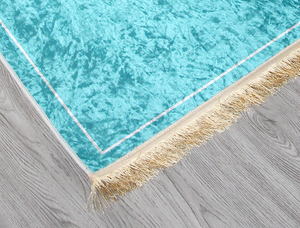 Jacquard Anti-Slip Bedrukt Tapijt Abstract Patroon Mousseline Gebedsmat Machine Gemaakt - Product Image 5