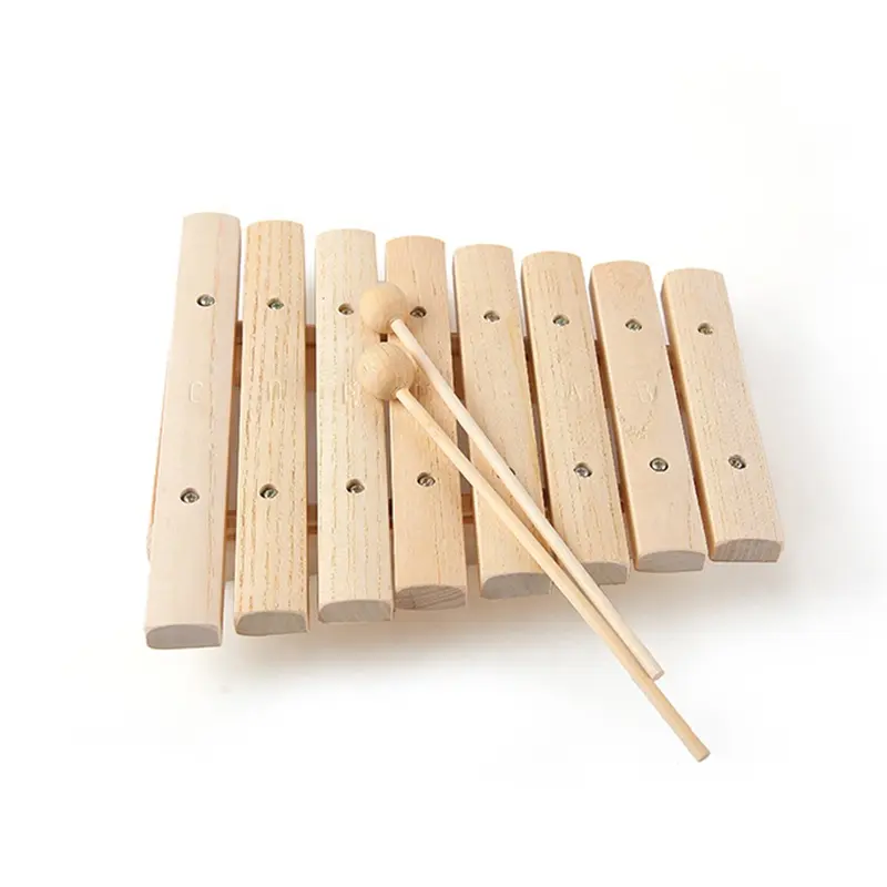 Factory Wholesale Baby Musical Instrument Wooden Toy Knock Xylophone