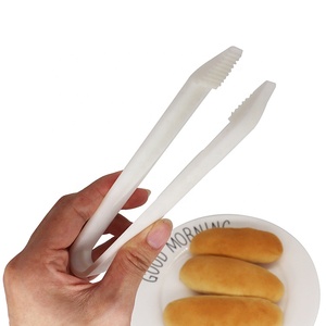 Kitchen <strong>Tongs</strong> Tea Party, Coffee Bar, White Serving Clip <strong>Plastic</strong> <strong>Mini</strong> Ice <strong>Tong</strong> - Product Image 1