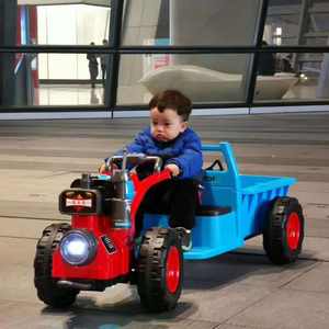Voiture électrique pour enfants Beiduogi, tracteur, rechargeable, avec siège, carrosserie ouverte, 12V, double propulsion, bleu et rouge - Product Image 3