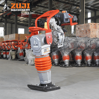 Pilonneuse vibrante ZUJI HCD125 essence/diesel/électrique 5,5 CV, compresseur de sol 220V/380V 125kg pour terrassement et routes