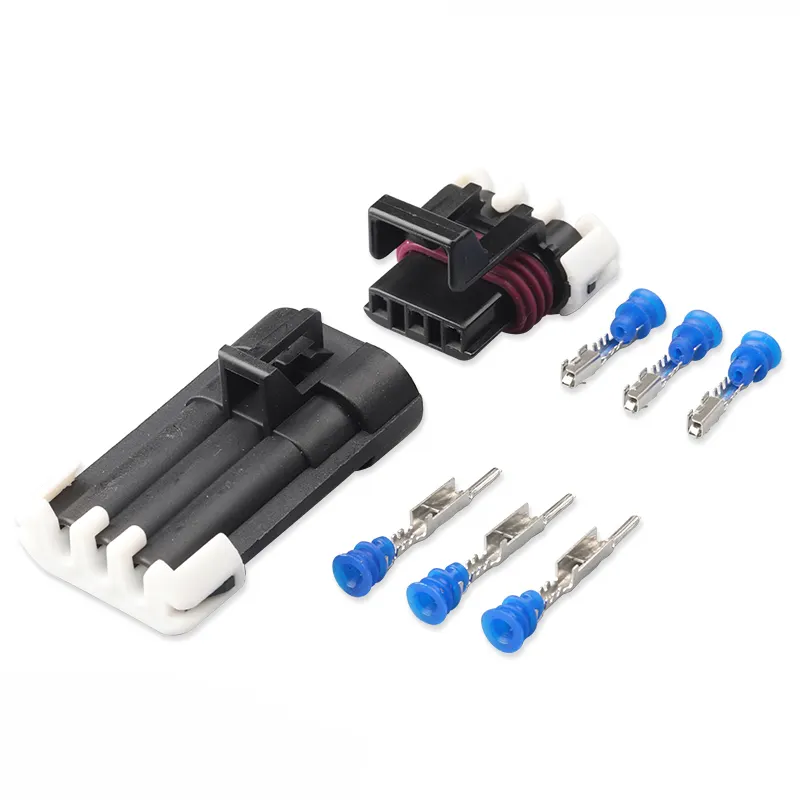 3 Pin Delphi Zwarte Auto Connector Metri-Pack 150 Temperatuursensor Man Vrouw Plug 12129615 12110293