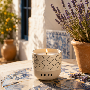 Support de bougie en céramique noir orné de motifs filigranés LEXI, décoratif pour la maison, le salon, la table de café, les fêtes, cadeau - Product Image 3