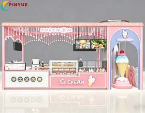 Kiosque de centre commercial rose personnalisé avec éclairage LED pour <span class=keywords><strong>comptoir</strong></span> de vente au détail, idéal pour les snacks, les viandes séchées et les produits emballés – Direct Fabricant - Product Image 6