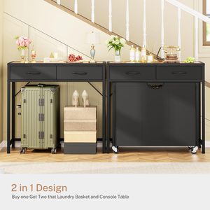 Giặt SORTER cán cản trở với 2 ngăn kéo 2-Tone Top bảng điều chỉnh cho phòng giặt Tổ Chức Phòng tắm giặt giỏ tổ chức - Product Image 5