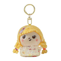 Porte-clés poupée en peluche douce tressée mignonne, figurine mini à habiller, breloque de sac, cadeau d'anniversaire pour filles et amies
