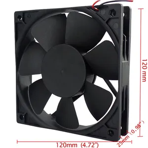 High Speed 120X120X25 120mm 12V 24V Volt DC Axial Fan Flow Cooling Fan For Refrigerator