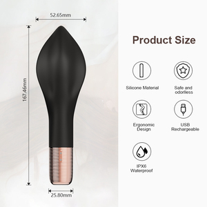 Mini bacchette magiche di nuova progettazione a forma di foglia vibratore proiettile può stimolare il G-spot sex toy vibratore per donne massaggio - Product Image 6