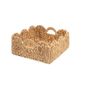 Cesta Rectangular de Mimbre Tejida a Mano, Ecológica, de Jacinto de Agua, para Decoración del Hogar y Organización de Ropa, en Oferta - Product Image 1