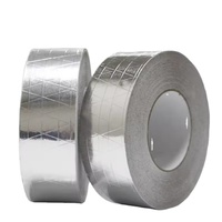 Ruban FSK renforcé 3 voies en aluminium, feuille de protection HVAC, feuille de protection en fibre de verre Kraft, ruban FSK, découpe 25-1200mm