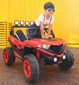 Vente en gros de voitures électriques pour enfants de grande taille 12V10Ah, voitures tout-terrain pour enfants avec quatre moteurs et deux sièges, pour les enfants de 13 ans - Product Image 2