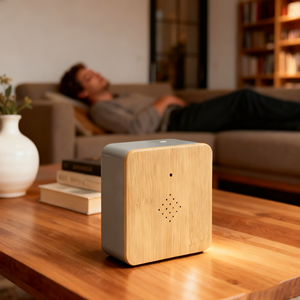 Door lichtsensor geactiveerde vogelgeluidsbox, instelbare timer en meerdere white noise-audiomodi, rustgevende vogelgeluiden - Product Image 1