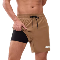 Short de plage d'été personnalisé grande taille pour hommes Short de bain décontracté avec fonction de natation sans couture et impression de motifs en polyester