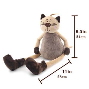Mainan boneka hewan peliharaan, oranye, 11 inci, lembut, Anime, kucing - Product Image 4