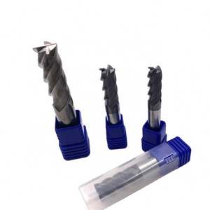 Ensembles de fraises CNC à queue droite conique en acier au tungstène, 4 cannelures, HRC65, 50L 75L, 4MM 8MM 10MM, revêtement nano - Product Image 1