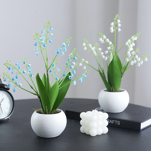 Plantas en maceta de orquídeas de campana artificiales de alta calidad a granel para graduación Año Nuevo Acción de Gracias y Día de la madre para decoración de pared - Product Image 2