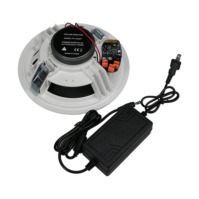 6.5'' 15W Flush Mount In-Wall Ceiling Speaker System with 8 Ohms Amplifier Receiver for Home Theater or Office Computer Use