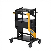 Premium 360 °   Chariot de diagnostic verrouillable avec alimentation électrique, roulettes pivotantes, armoires de rangement pour outils, personnalisable OEM