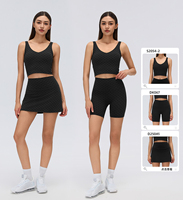 Soutien-gorge de sport yoga haute intensité pour femme, effet galbant dos, bretelles en T, absorption des chocs, séchage rapide, extensible dans quatre directions, col en U