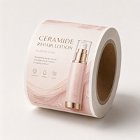 Étiquettes personnalisées de luxe pour produits cosmétiques, résistantes à l'eau, avec logo en feuille d'or, autocollants pour emballage