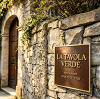 Plaque Métallique Personnalisée Moderne en Laiton avec Lettres 3D en Relief, Panneau de Signalisation Directionnel pour Hôtel et Villa, Plaque Extérieure Étanche