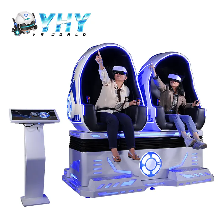 YHY Egg Cinema Equipment Simulator Roller Coaster Two Seats Real Virtual Reality 9d Vr Game Machine