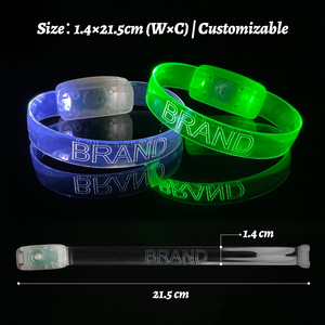 สายรัดข้อมือกระพริบไฟ LED สร้อยข้อมืออิเล็กทรอนิกส์เรืองแสงในที่มืดกำไลสำหรับปาร์ตี้บาร์คอนเสิร์ตเดินป่าตอนกลางคืน - Product Image 5