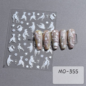 Nuove decalcomanie a forma di <span class=keywords><strong>coda</strong></span> di pesce lucide adesivi per Nail Art da te autoadesiva <span class=keywords><strong>coda</strong></span> di <span class=keywords><strong>sirena</strong></span> adesivo per unghie Aurora - Product Image 2