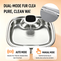 Fontaine à eau intelligente pour animaux de compagnie 10 L avec plateau en acier inoxydable 304 et batterie pour chats et chiens, utilisation en intérieur