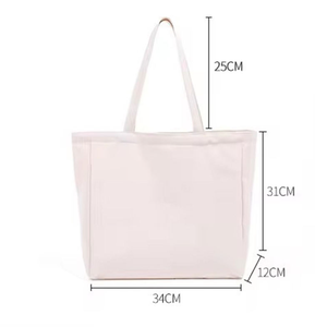 Sac shopping en coton réutilisable, personnalisé, haute résistance, sublimation, vente en gros, écologique, sac fourre-tout en toile pour femmes - Product Image 2