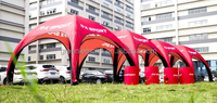 Gazebo publicitaire gonflable étanche sur mesure de 20 pieds, tailles 4x4m/7x7m, kit d'accessoires, logo personnalisé pour les événements, chapiteau DLGZ