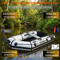 Bateau pneumatique d'assaut rapide MC230-1 Solar Marine pour 3 personnes, 2,3 m, en PVC de 0,9 mm, ponton rapide avec lamelles en bois, procédé de soudage thermique