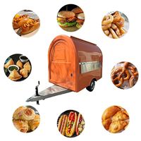 Camión de Comida Móvil, Remolque de Helados, Remolque de Comida Rápida Redondo en Venta