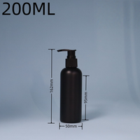 Bouteilles cosmétiques rondes en HDPE à pompe, diverses tailles, étiquette personnalisée, stock disponible pour l'emballage des soins personnels