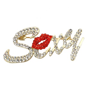Broche de Diamante Personalizado com Letras em Inglês, Broches de Palavras em Rhinestone, Broches de Rainha - Product Image 4