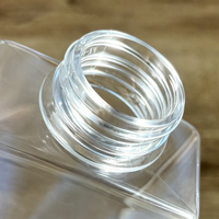 Bouteilles de jus en plastique transparent personnalisées avec étiquette privée, 350 ml, avec bouchon à vis, pour lait, café, boissons, couvercle en métal, 400 ml, 500 ml
