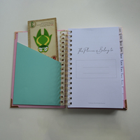 Agenda de motivation pour filles, couverture rose imprimée personnalisée, feuilles larges, pour journal intime, planificateur d'inspiration privée, agenda