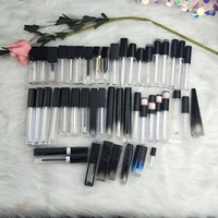 Offre Spéciale 8ml mignon rose noir blanc brillant à lèvres Tube Logo personnalisé emballage cosmétique conteneur pour le maquillage liquide belle Stock