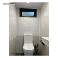 Conteneur WC extérieur moderne en acier portable, maison mobile pour toilettes, idéal pour les écoles et les hôpitaux
