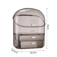 Boîte de rangement cosmétique multifonctionnelle transparente en PP, moderne, de luxe, écologique, sans BPA, anti-poussière, très vendue
