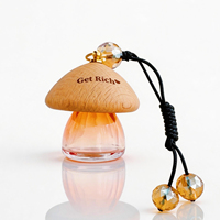 Bouteilles de parfum pour voiture en verre en forme de champignon, 5 ml, vides, pour diffuseur de parfum suspendu