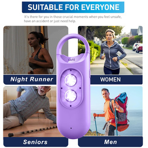 Alarme personnelle rechargeable avec lampe torche LED, dispositif anti-agression USB Type-C, porte-clés de défense personnelle pour femmes - Product Image 5