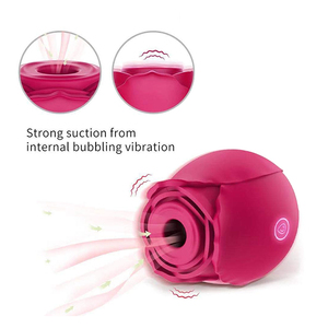 Vibratore a Forma di Rosa con 10 Frequenze, Succhiatore per Capezzoli e Stimolatore Clitorideo per Donne - Product Image 5