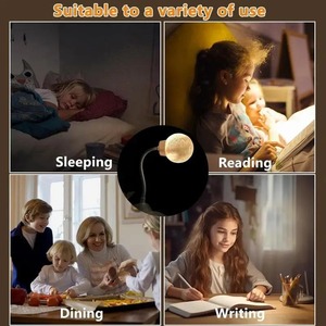 Moon Ball Light Moon LED Night Light Activado por voz con 3 temporizadores Inteligente 3 colores Regulable Luz decorativa Lámpara de noche - Product Image 5