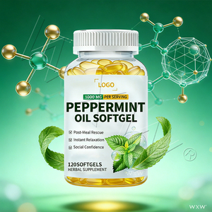 Huile essentielle de menthe poivrée en gélules pour adultes, compléments alimentaires à base de plantes, soutien digestif, 120 gélules - Product Image 4