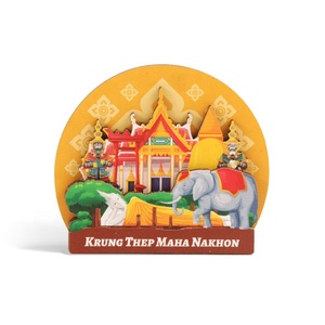 Custom Gift Tourist Tourism Souvenir Countries Tailândia Holanda Mdf Wood 3d Imã de geladeira para geladeira Decoração