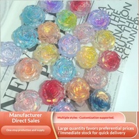 Paillettes en résine, fleurs de rose chinoises, accessoires faits main pour coque de téléphone portable, pince à cheveux, thème fleurs végétales, breloque pour slime, noble